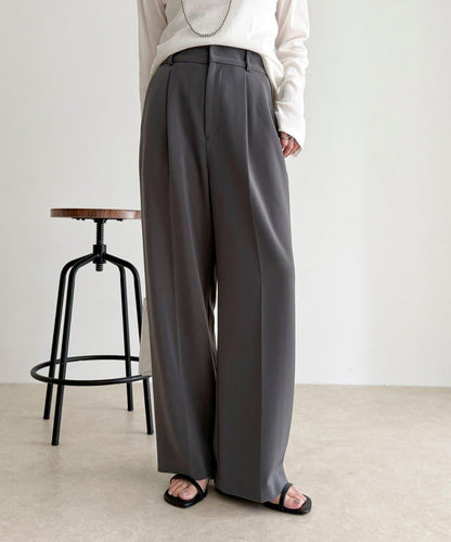 【人氣商品新款】保暖垂感打褶休閒褲