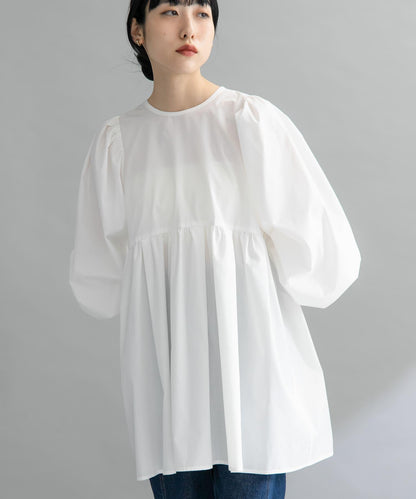 後背蝴蝶結長款上衣