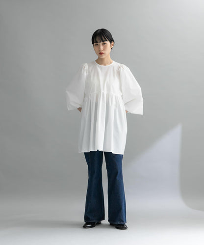 後背蝴蝶結長款上衣