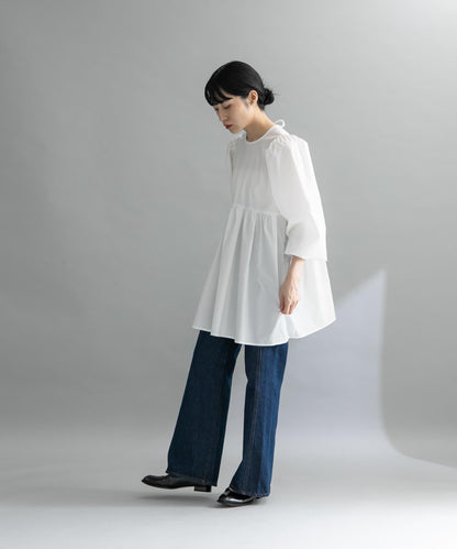 後背蝴蝶結長款上衣