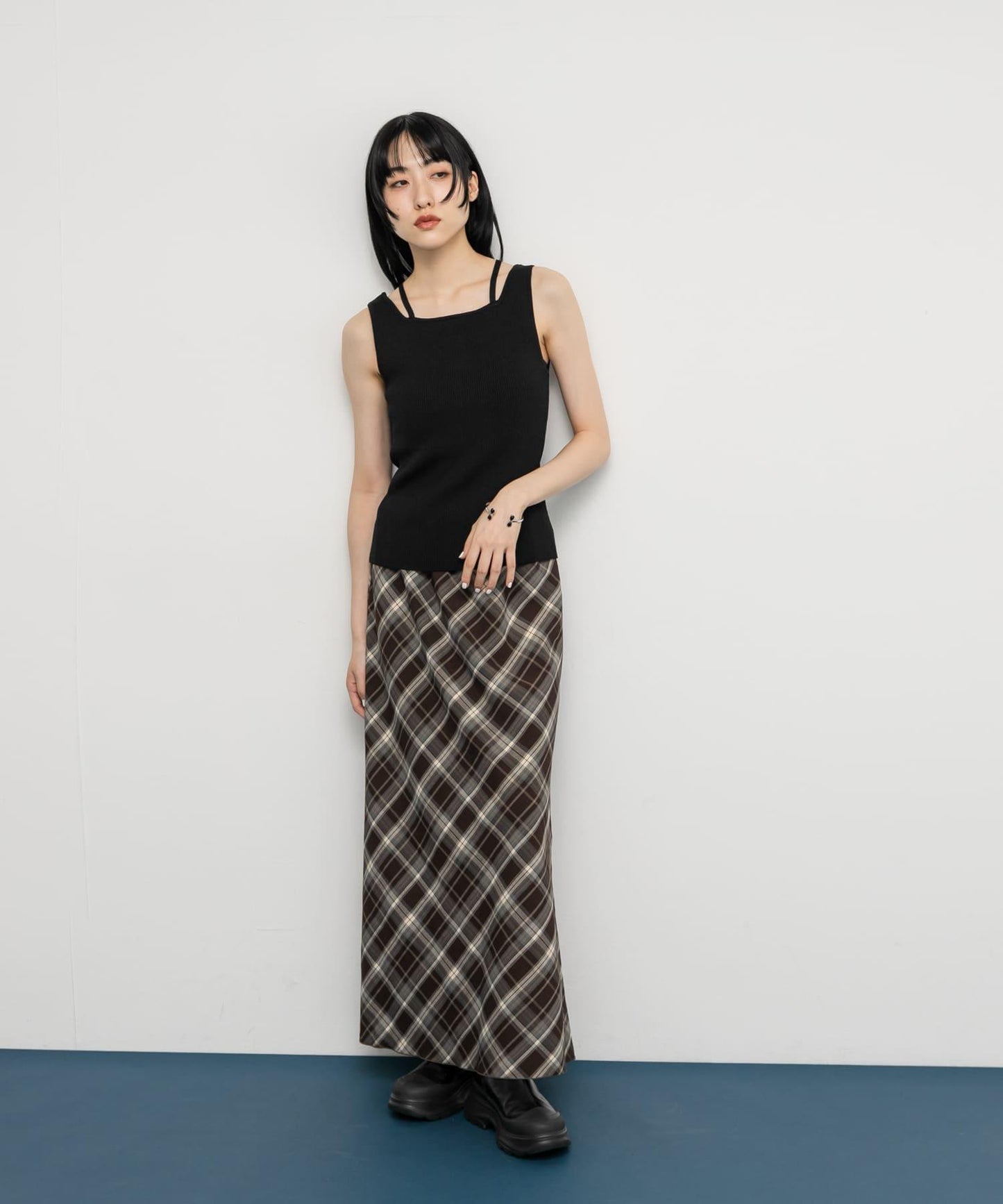 背部交叉針織背心