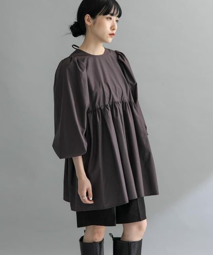 後背蝴蝶結長款上衣