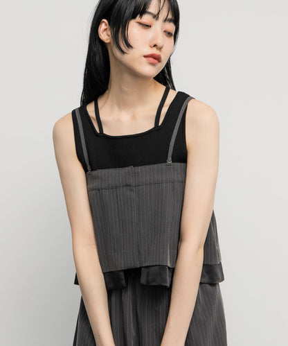 背部交叉針織背心