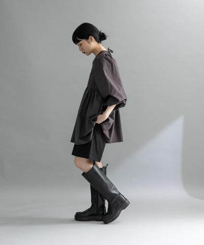 後背蝴蝶結長款上衣