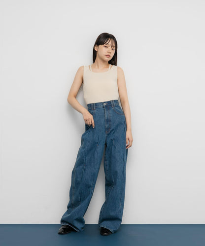 背部交叉針織背心