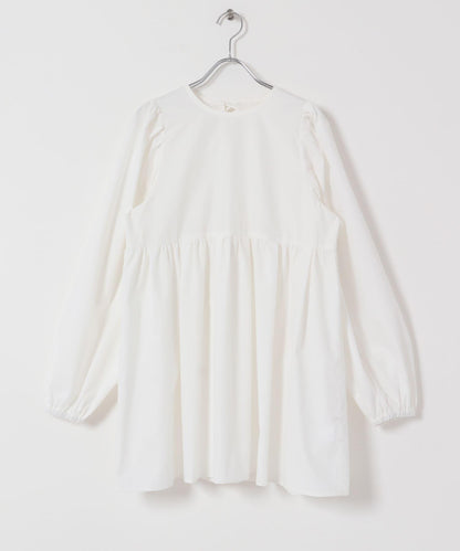 後背蝴蝶結長款上衣