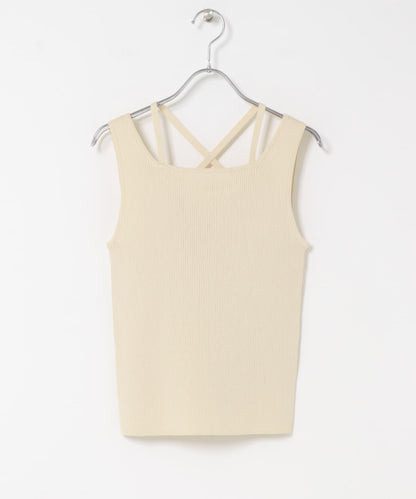 背部交叉針織背心