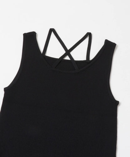 背部交叉針織背心