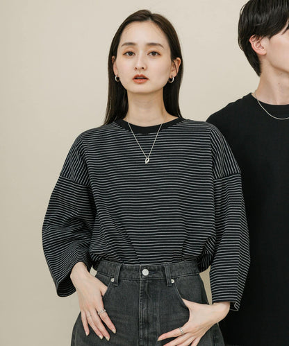 中性款超寬鬆拼色T恤