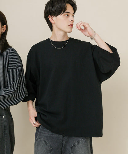 中性款超寬鬆拼色T恤