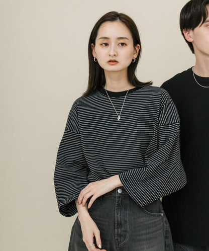 中性款超寬鬆拼色T恤