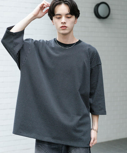 中性款超寬鬆拼色T恤