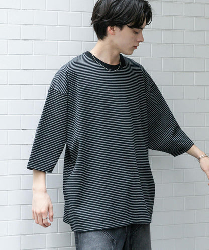 中性款超寬鬆拼色T恤