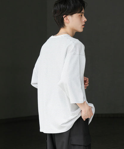 中性款超寬鬆拼色T恤