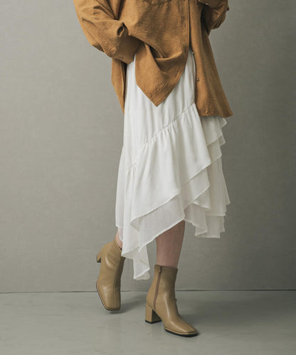 荷葉邊中長半身裙