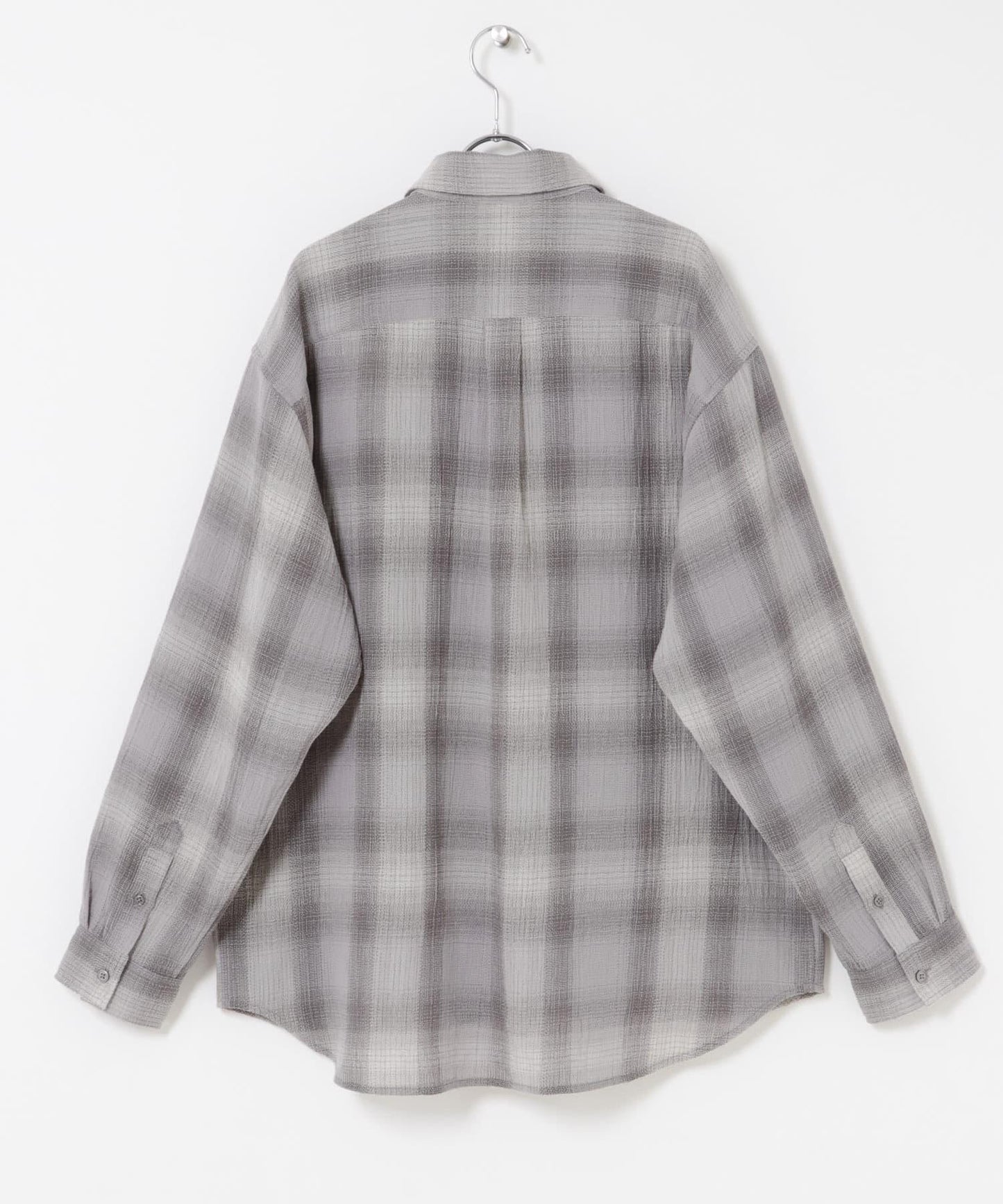 漸變格紋常規領襯衫