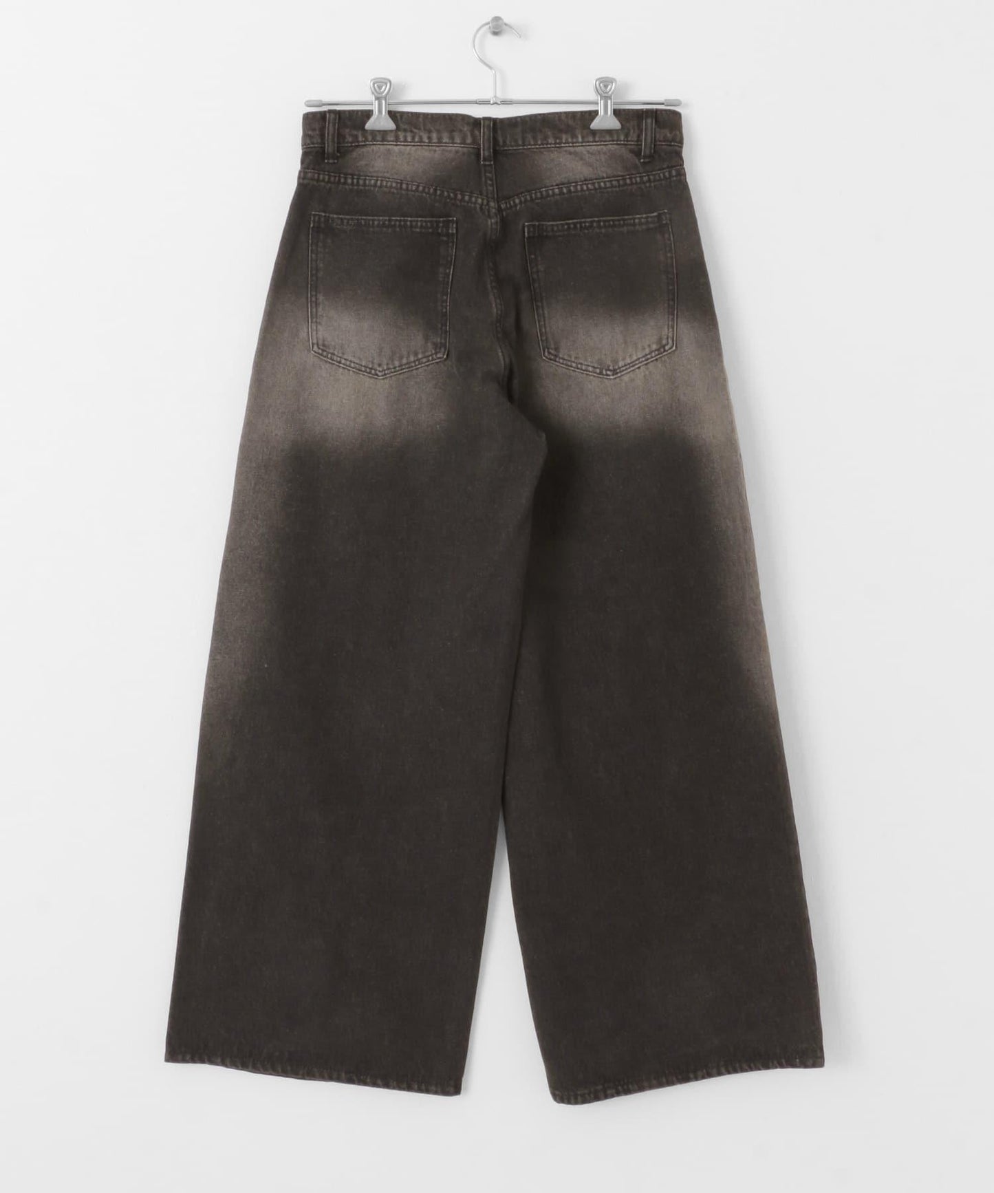 復古風牛仔寬腿褲