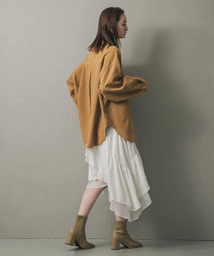 荷葉邊中長半身裙