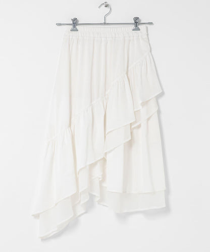 荷葉邊中長半身裙