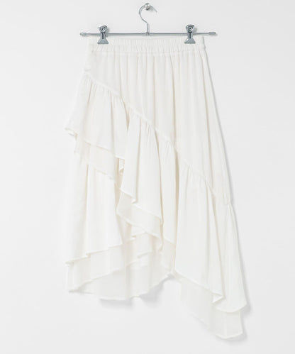 荷葉邊中長半身裙