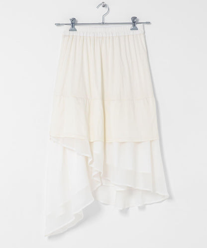 荷葉邊中長半身裙