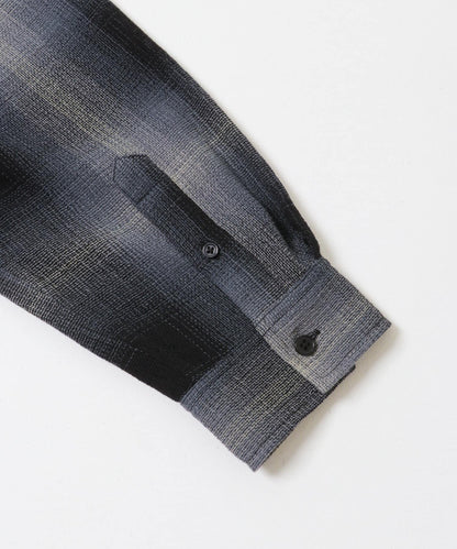 漸變格紋常規領襯衫