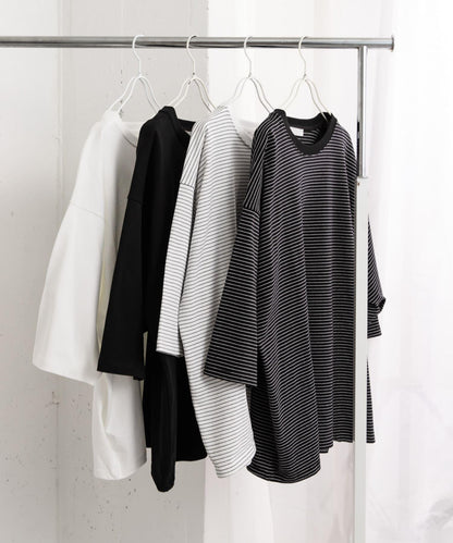 中性款超寬鬆拼色T恤