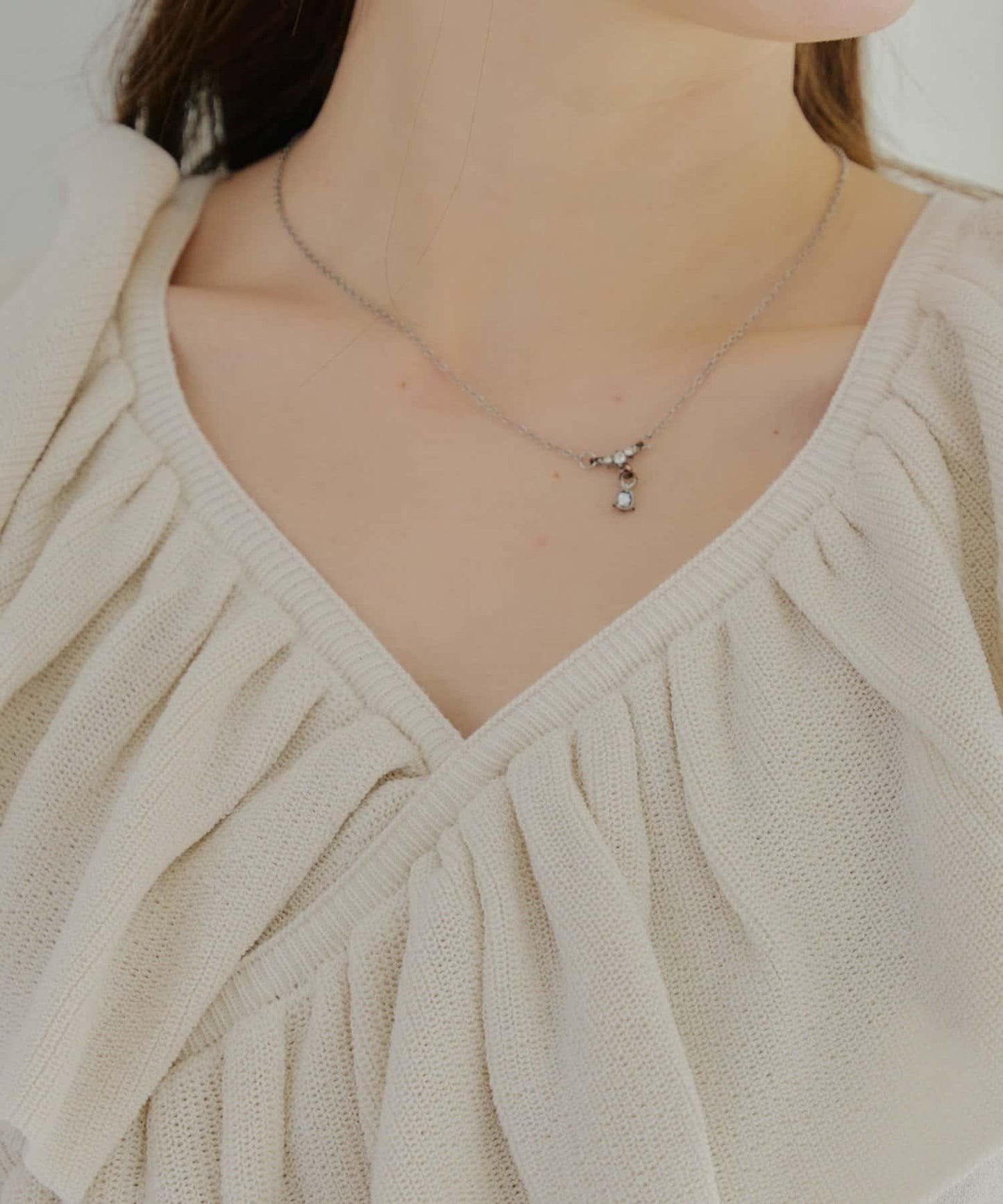 【RMAF】交叉荷葉邊針織衫