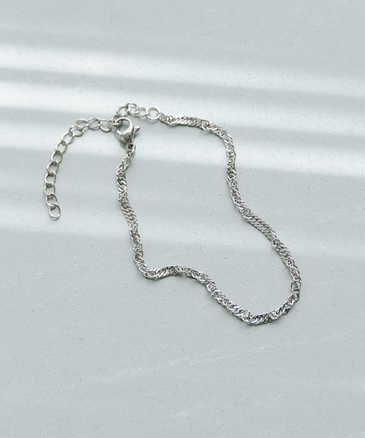 不鏽鋼扭紋鏈條手鍊