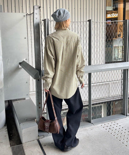 格紋寬鬆襯衫