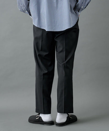 【AW/可搭配套裝】羊毛混紡錐形褲