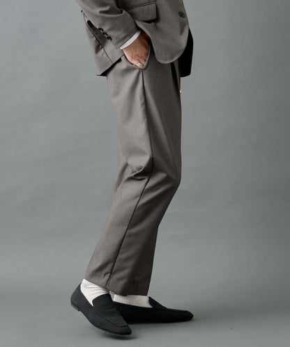 【AW/可搭配套裝】羊毛混紡錐形褲