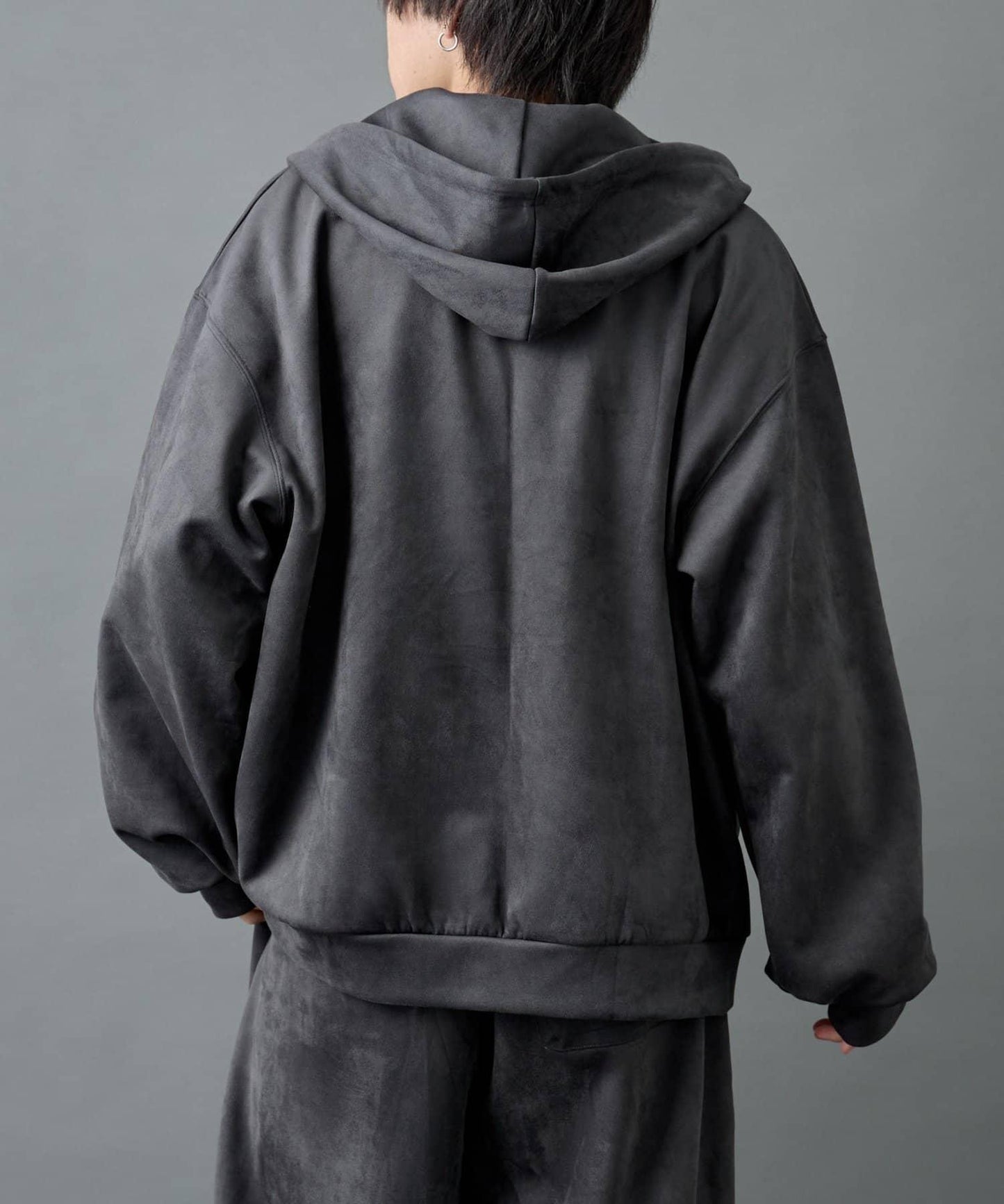 【AW/】合成麂皮雙拉鍊連帽外套