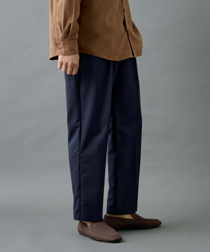 【AW/可搭配套裝】羊毛混紡錐形褲