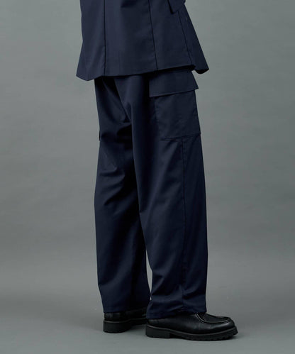 【AW/可搭配套裝】羊毛混紡工裝休閒褲