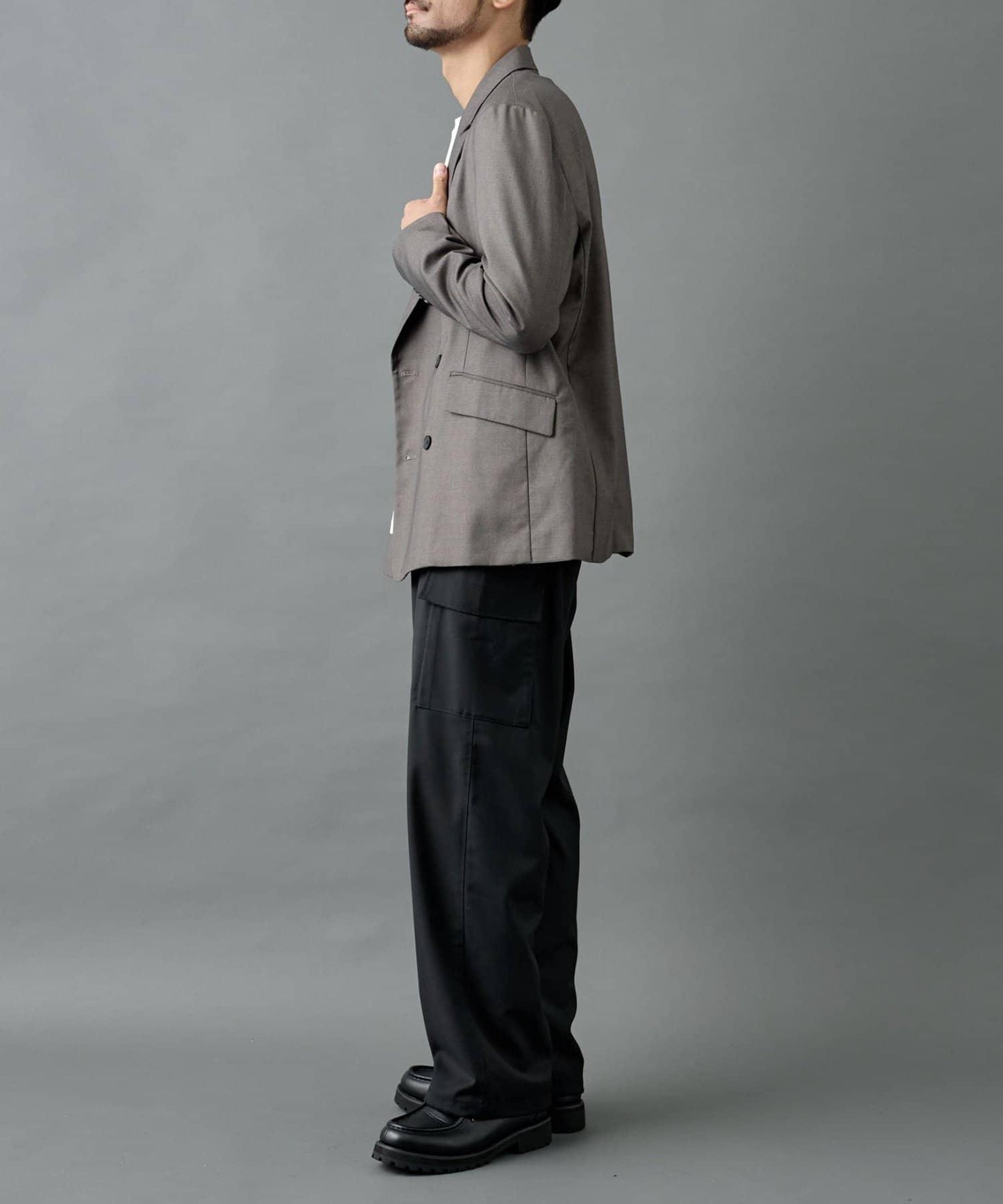 【AW/可搭配套裝】羊毛混紡工裝休閒褲