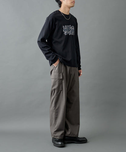 【AW/可搭配套裝】羊毛混紡工裝休閒褲