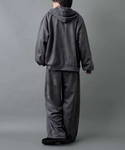 【AW/官網限定】合成麂皮抽繩寬鬆長褲
