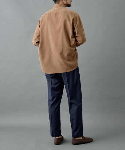 【AW/可搭配套裝】羊毛混紡錐形褲