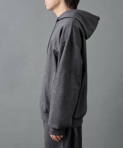 【AW/】合成麂皮雙拉鍊連帽外套