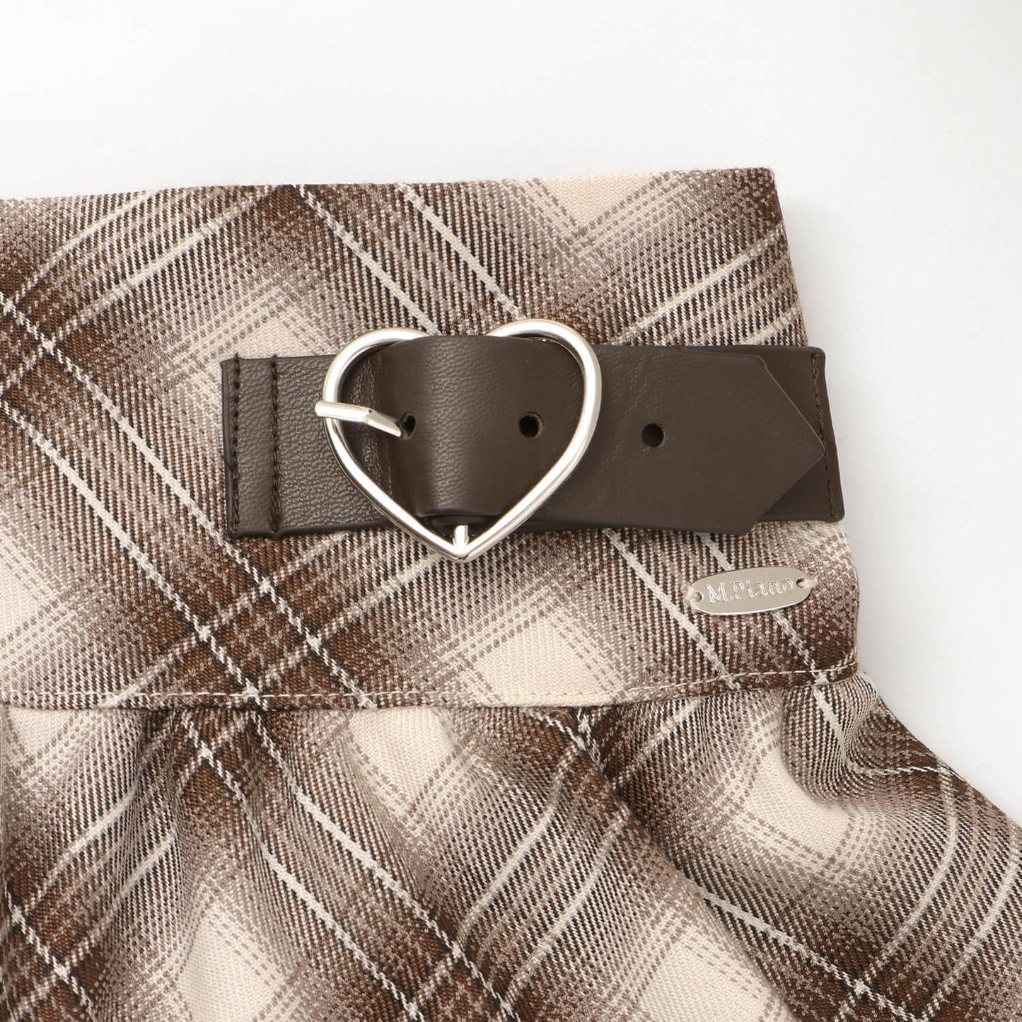 帶心形扣帶分層裙褲