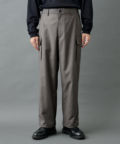 【AW/可搭配套裝】羊毛混紡工裝休閒褲