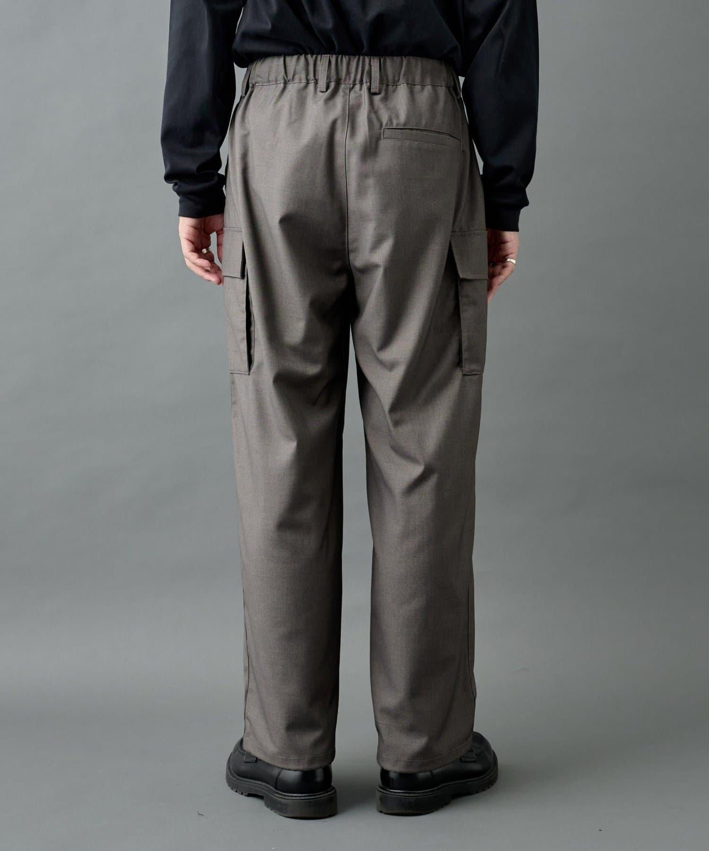 【AW/可搭配套裝】羊毛混紡工裝休閒褲