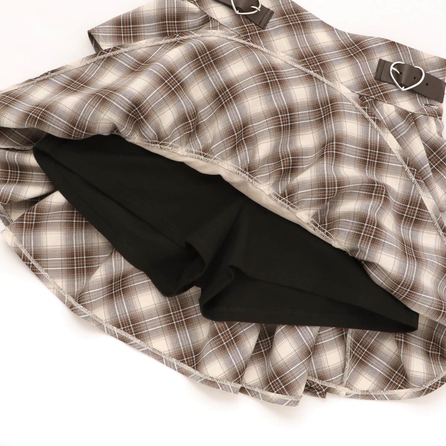 帶心形扣帶分層裙褲