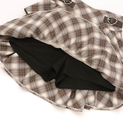 帶心形扣帶分層裙褲