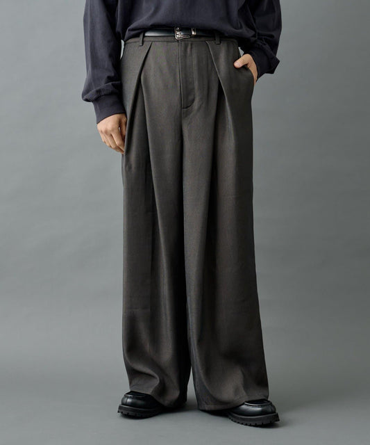 【AW】交叉褶皺寬鬆西裝褲