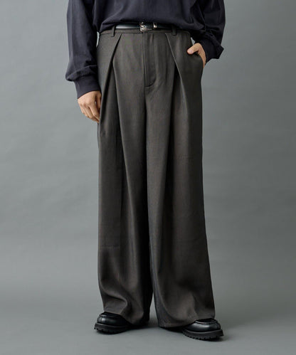 【AW】交叉褶皺寬鬆西裝褲