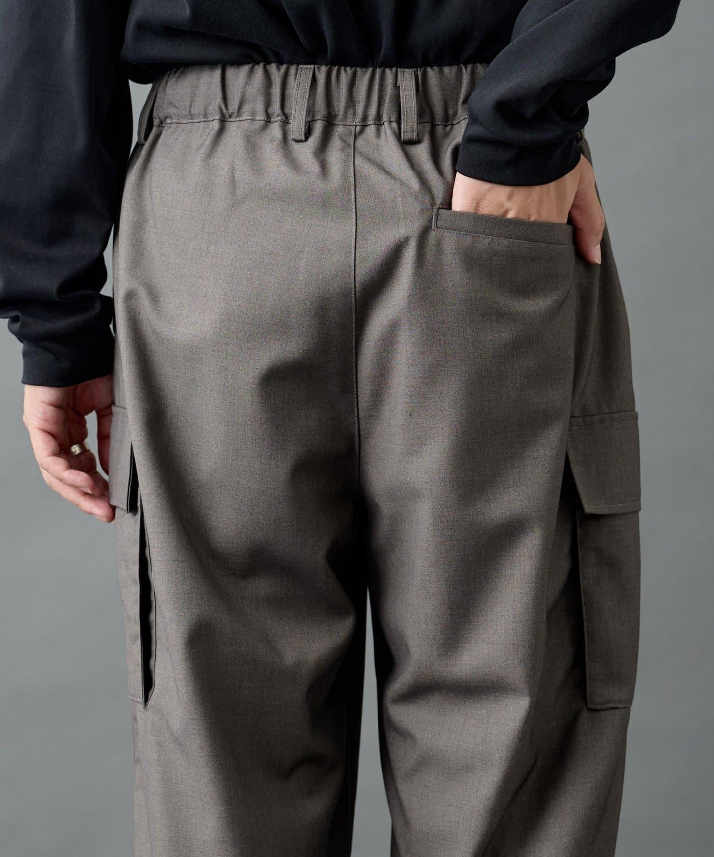 【AW/可搭配套裝】羊毛混紡工裝休閒褲