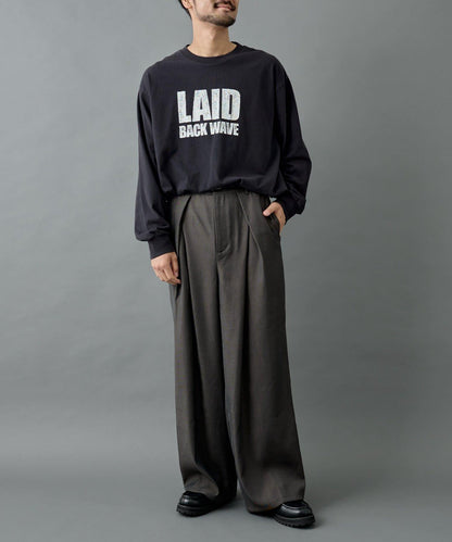 【AW】交叉褶皺寬鬆西裝褲