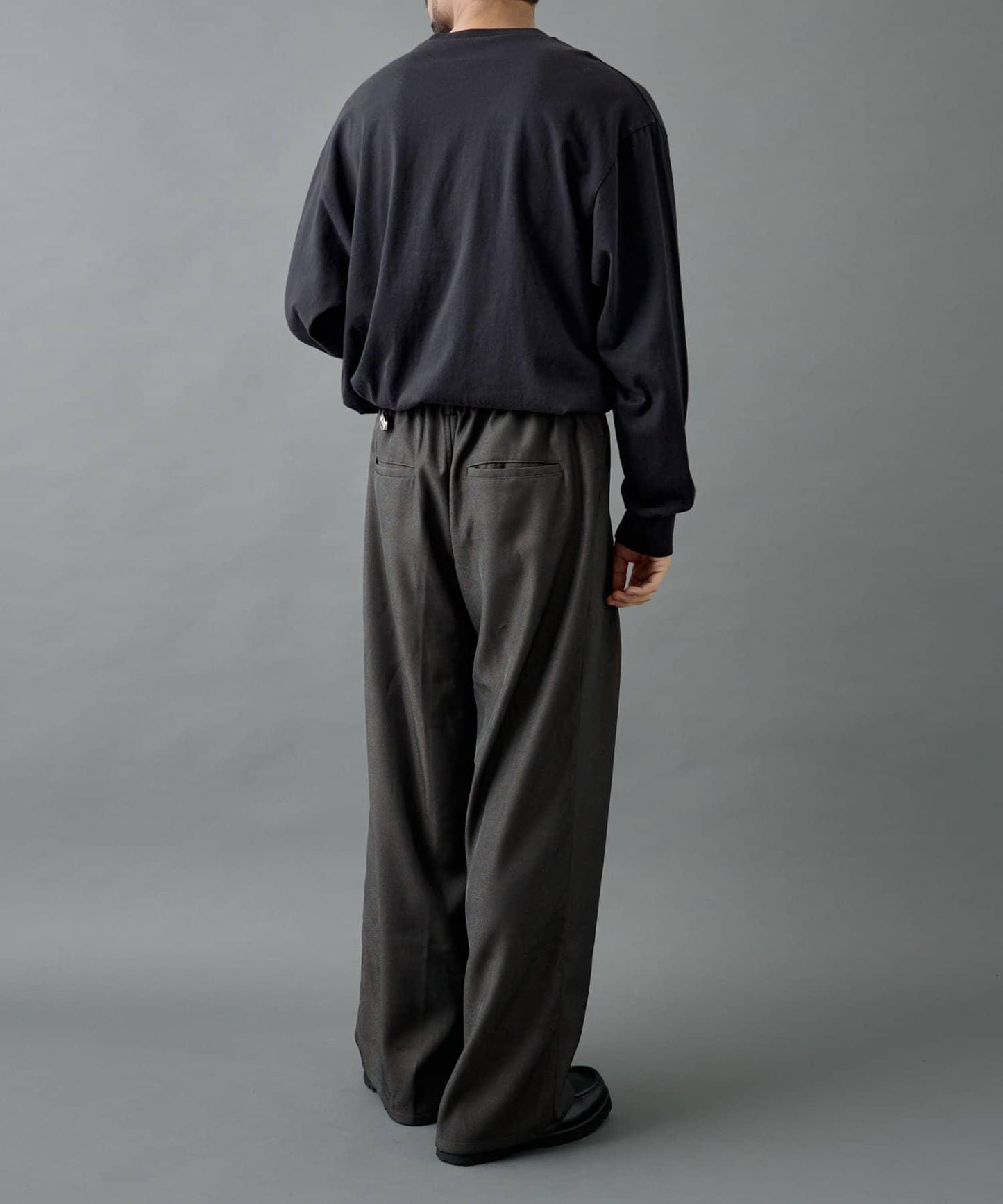 【AW】交叉褶皺寬鬆西裝褲